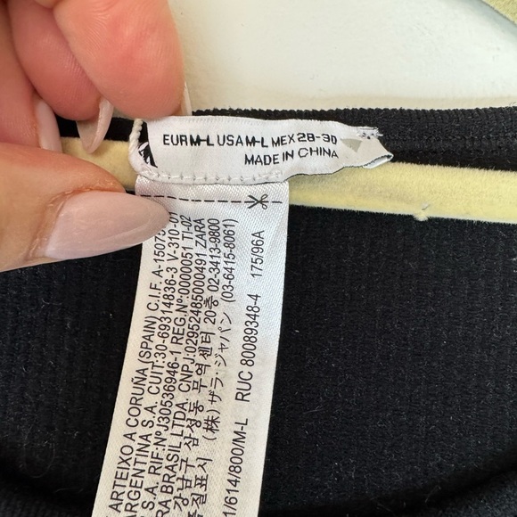 Zara Black Embellished Crop Tank Top - Picture 4 of 17